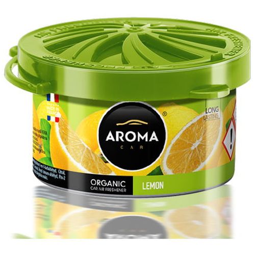 Miris za auto limenka Aroma Organic 40g - Lemon slika 1
