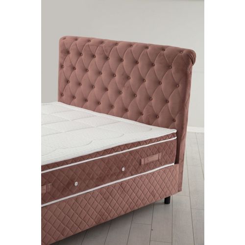 Sonata Set 90 x 190 - Dusty Rose Dusty Rose Single Mattress, Base & Headboard slika 2