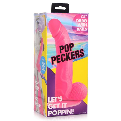 Dildo Poppin - 19 cm, ružičasti slika 7