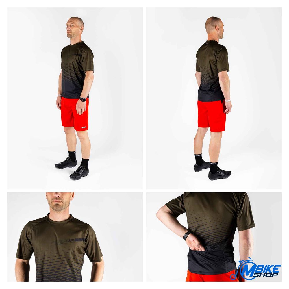 Force Majica kratkih rukava za biciklizam MTB Angle Army slika 3