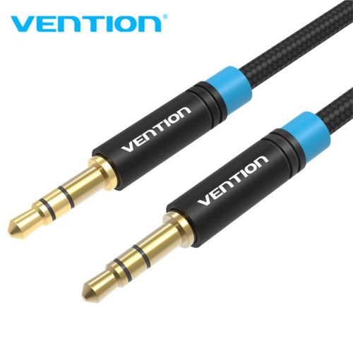 Vention Cotton Braided 3.5mm Male to Male Audio Cable 5M Black slika 1