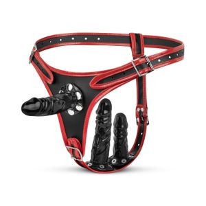 3-dijelni komplet, pojas za strap on s dildom - Easytoys Fetish Collection