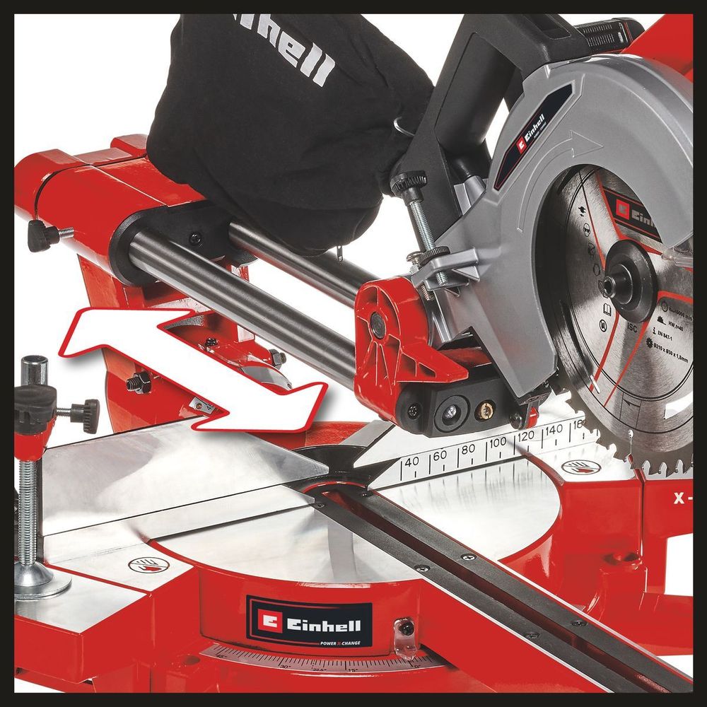 Einhell Akumulatorska potezna testera TE-SM 36/210 Li - Solo + Baterija 2.5 Ah i punjač slika 7