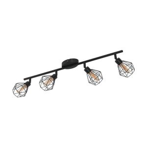 Eglo Zapata 1 reflektor/3, led, g9, 3x3w, 3x360lm, crna/čelik/amber staklo 
