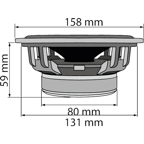 SAL Auto zvučnici, set,  165mm, 2x100W, 4 Ohm - CX 604 slika 2