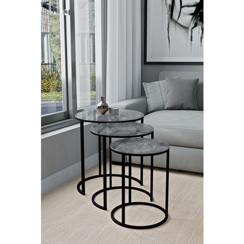 Lisa - Marble, Anthracite Marble
Anthracite Nesting Table (3 Pieces) slika 2