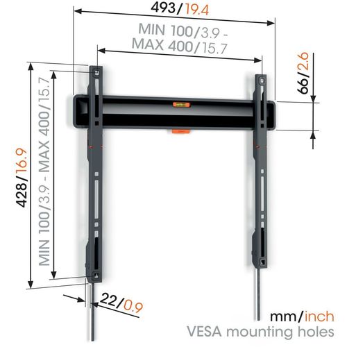 Vogels TVM3403, zidni nosač za ekrane od 32"-77", fiksni, do 50kg slika 2