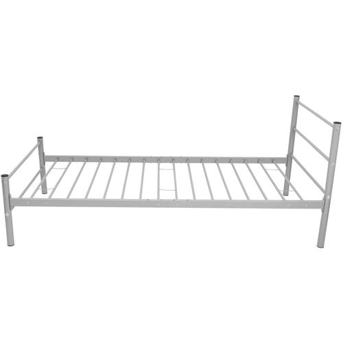 Krevet s madracem sivi metalni 90 x 200 cm slika 45