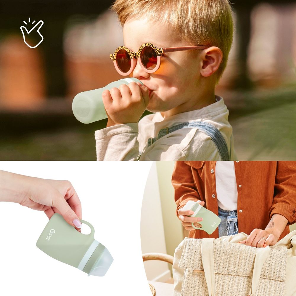 Babymoov Ergonomska silikonska bočica 150ml - Green slika 5