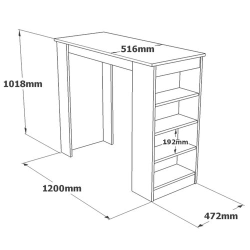 Woody Fashion Barski stol, Atlantski bor Bijela boja, ST1 - AW slika 6