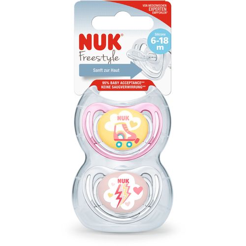 NUK duda varalica - silikon Freestyle (6-18 m), 2 kom multicolor 10736127 slika 6