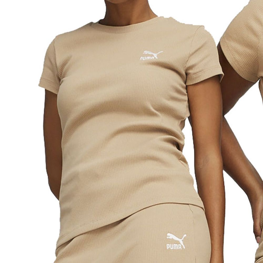 Puma Ženska majica Classics Ribbed Slim Tee slika 1