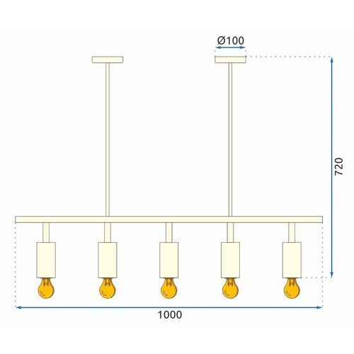 VISEĆA LAMPA MODERNA METALNA BLACK LOFT APP611-5C slika 6