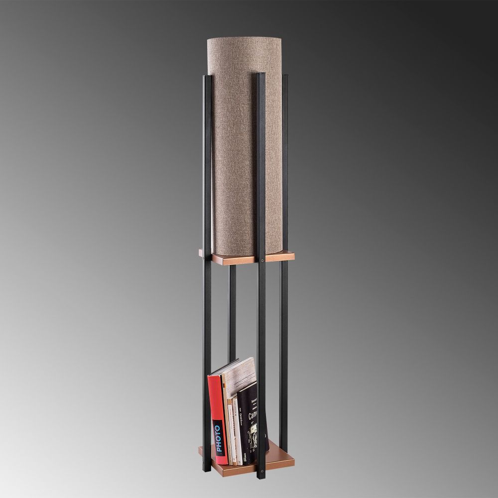 7128 - Crna, Bakrena - Podna Lampa slika 2
