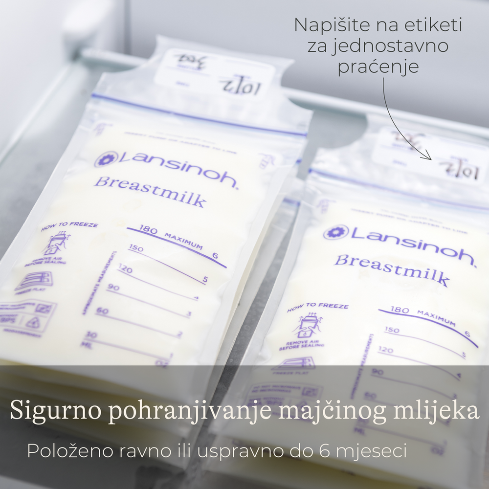 Lansinoh Vrećice za čuvanje majčinog mlijeka A25 4353, 180ml - 25kom slika 6