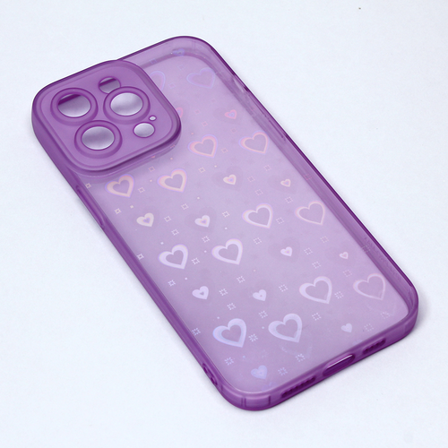 Maska Heart Color IMD za iPhone 14 Pro Max 6.7 ljubicasta slika 1