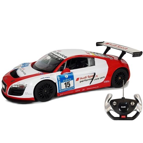 Auto na daljinsko upravljanje Audi R8 LMS Rastar 1:14 bijelo-crveni slika 2