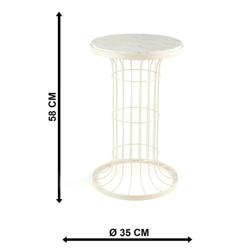 Gauge Concept Stolić za kavu Cemre Cream ,Mramor slika 3