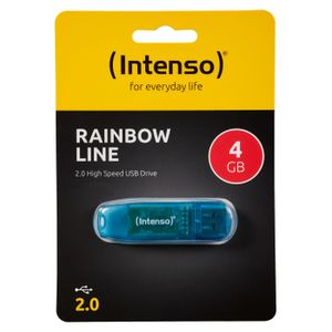 (Intenso) USB Flash drive 4GB Hi-Speed USB 2.0, Rainbow Line, PLAVI - USB2.0-4GB/Rainbow