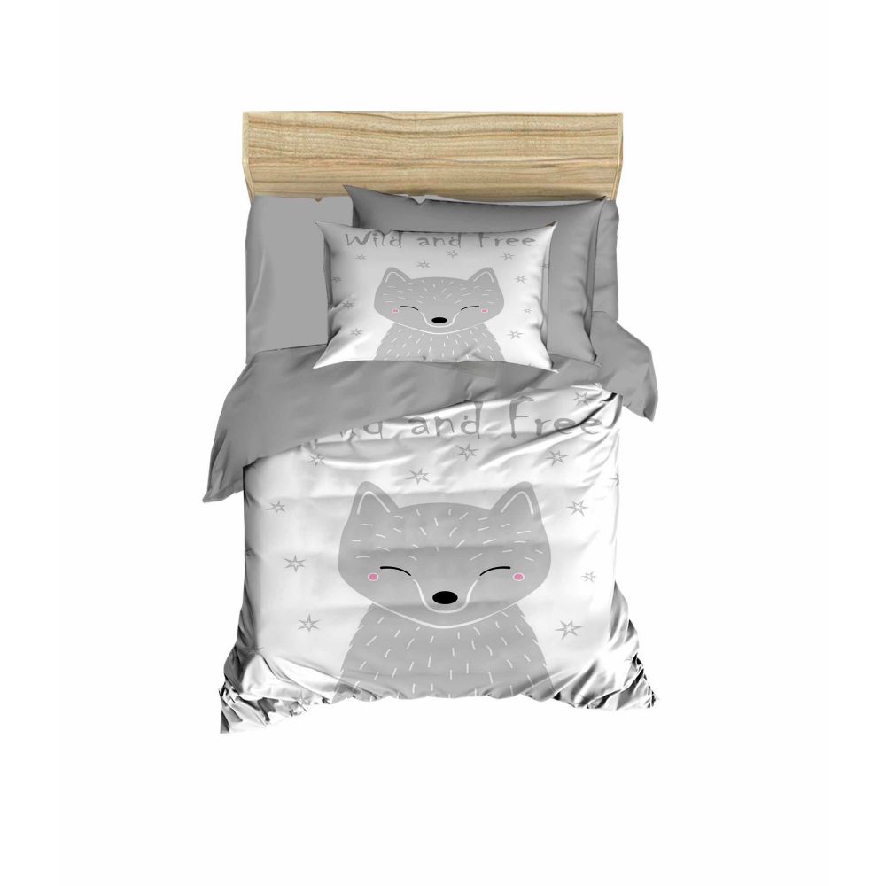 Set Posteljine za Bebe PH1102 u Sivo-Bijeloj Boji slika 1