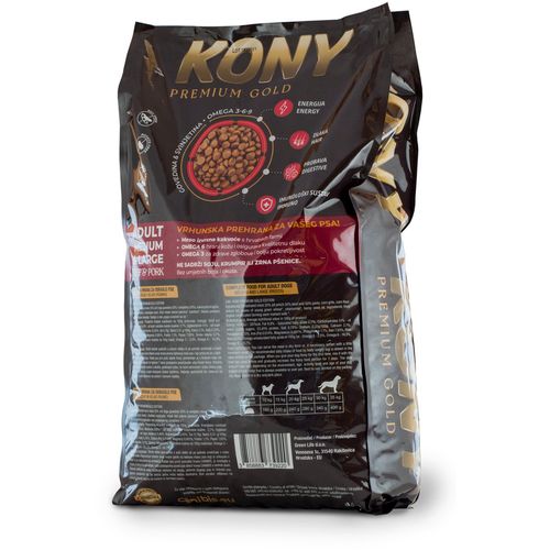 Kony Premium Potpuna hrana za odrasle pse srednjih i velikih pasmina, govedina i svinjetina, 7 kg slika 2