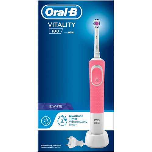 Oral-B električna četkica D100 Vitality 3DW pink slika 2