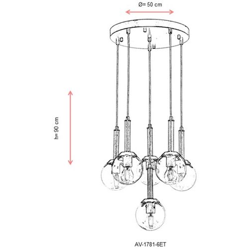 AV-1781-6ET Antiquation Chandelier slika 4