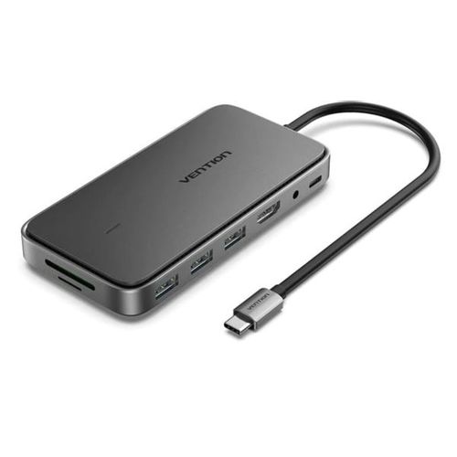 Vention USB-C to HDMI USB 3.1 Gen 2-A x2 USB 2.0 M.2 NGFF SD TF PD DC 3.5mm SSD Enclosure Docking Station 0,15m slika 1