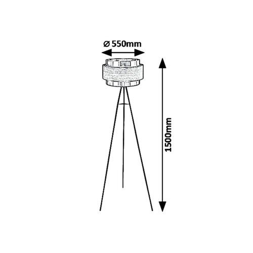 Rabalux Basil podna E271XMAX40W hrom/ s oak slika 2