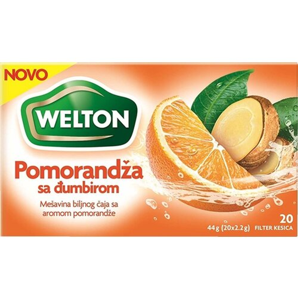 Welton Čaj Pomorandža Sa Đumbirom 44g slika 1
