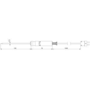 Greisinger GES21-K-1-NT-L01-T sonda za hranu  -50 do +250 °C  Tip tipala K