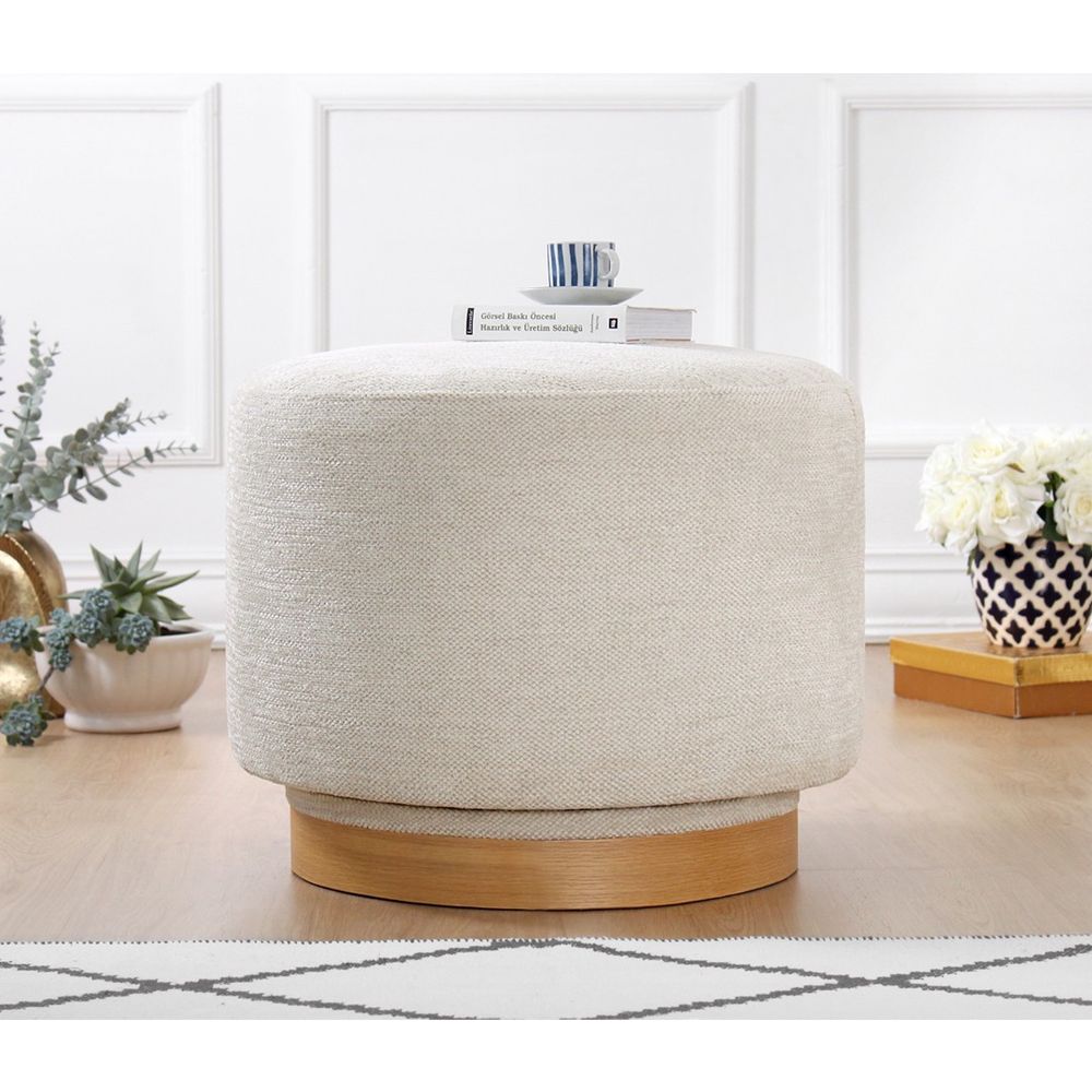 Turneed - Kremasti Pouf slika 1