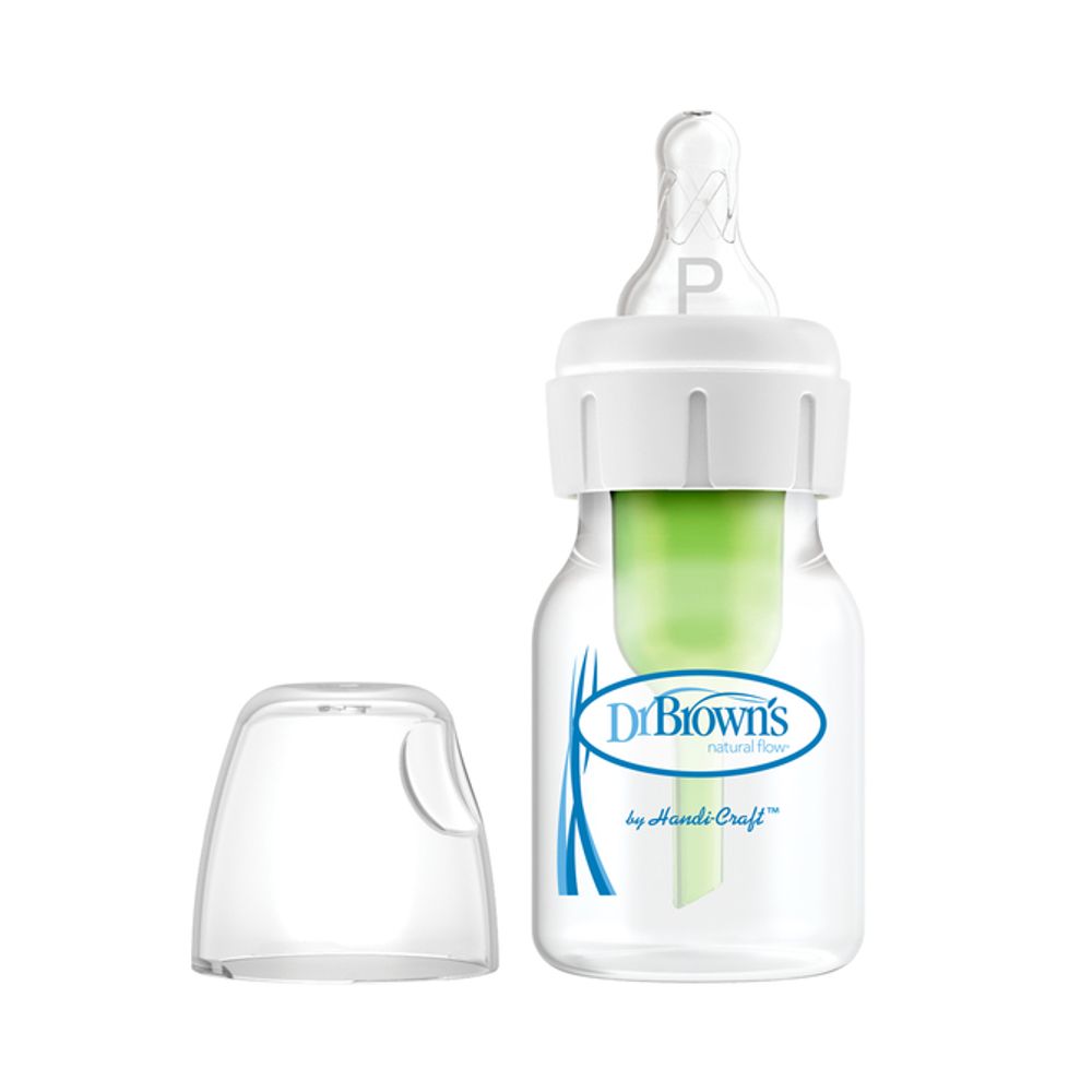 Dr. Brown’s Natural Flow® 2 oz/60 ml pp uske + bočica, 1 paket s bradavicom za nedonoščad slika 1