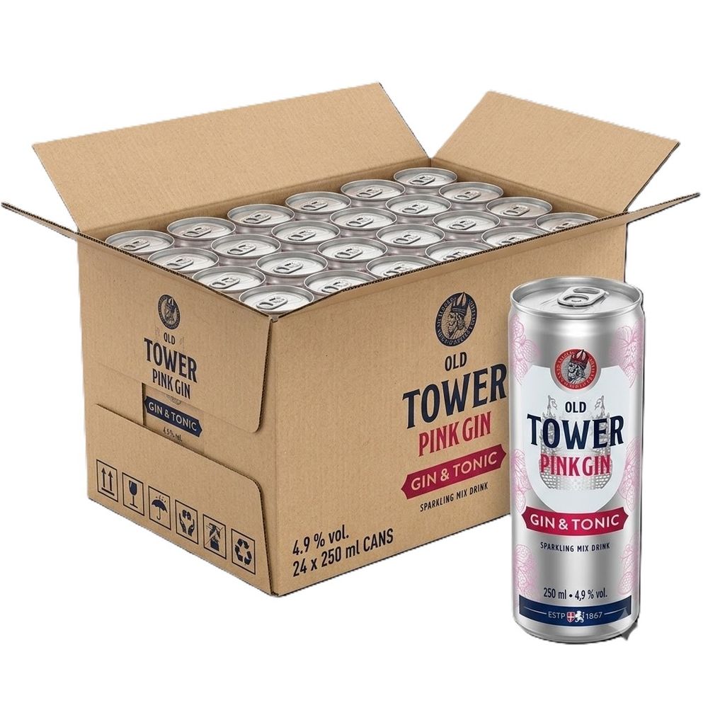 St. Nicolaus Old Tower Pink Gin&Tonic 4,9% 250ml x 24 kom  slika 1