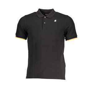 K-WAY BLACK MEN'S SHORT SLEEVED POLO SHIRT