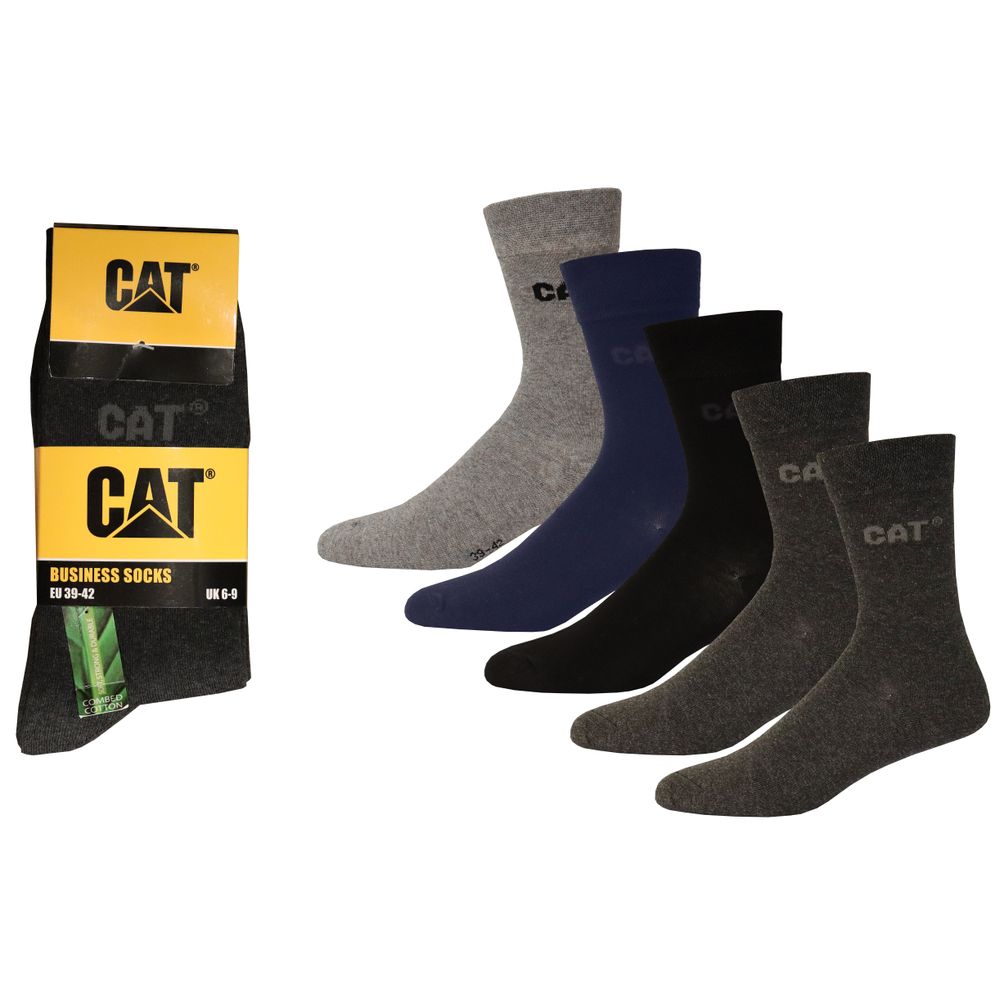 MUŠKE ČARAPE CRNE 43/46 5 PARI  CAT AV229 slika 1