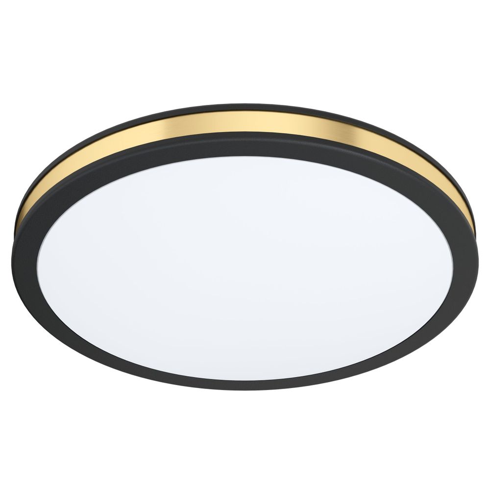 Eglo Pescaito zidna/stropna/1, led, 12w, 1350lm, prom 280, crna/zlatna/čelik  slika 1