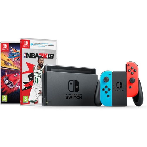 Nintendo Switch Console - Red & Blue Joy-Con HAD + NBA 2K18 + Trailblazers Switch slika 1