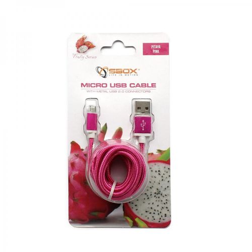 KABEL SBOX USB->MICRO USB M/M 1,5M Blister PINK slika 4