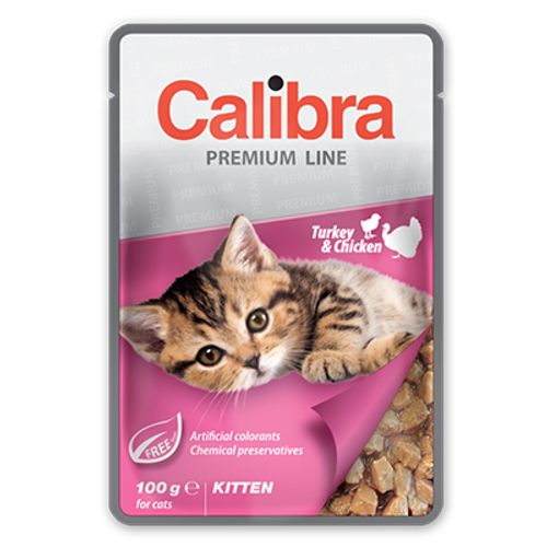 Calibra Cat Kitten Kesica Ćuretina i Piletina, hrana za mačke 100g slika 1