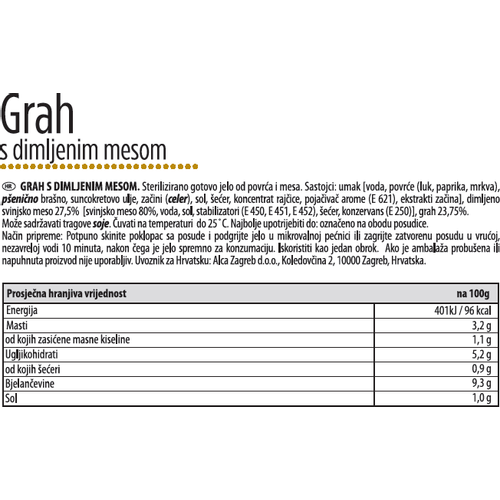 Carnex grah sa dimljenim mesom 400g slika 3