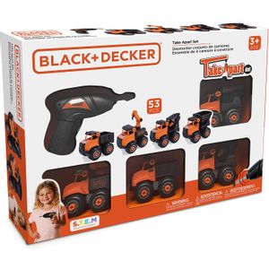 SET OD 4 VOZILA ZA RASTAVLJANJE+BATERIJSKI ODVIJAČ Black&Decker STT014-S4-BD