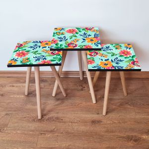 Nesting stolovi 3Shp196 - (3 komada) - boje: višebojni