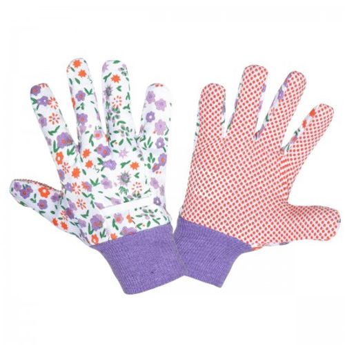 PROFIX rukavice ružičaste sa pvc točkicam l L240509k slika 1