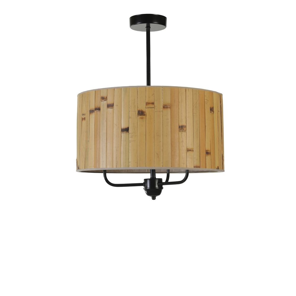 Elegantni Bambu 02 Abajurlu 3 Lü Sarkıt Avize u Oak Black slika 3
