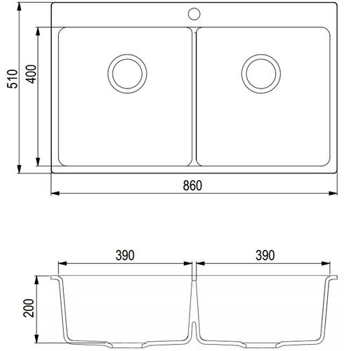 Sudoper Helika MAGNA SQM200-AW Silica slika 4