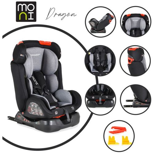 Moni Auto-sjedalica Dragon 0-36kg Isofix, Crna slika 7