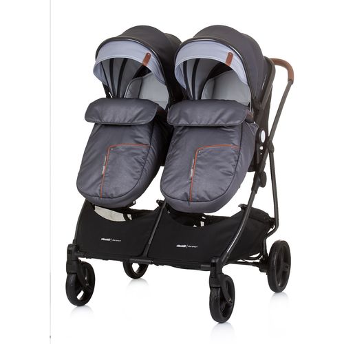Chipolino dječja kolica za blizance ili dvoje djece Duo Smart Silver Grey slika 7