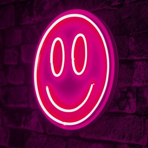 Wallity Ukrasna plastična LED rasvjeta, Smiley - Pink slika 8