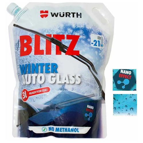 Tečnost za vetrobran zimska -21°C WURTH Blitz - 3 L slika 1